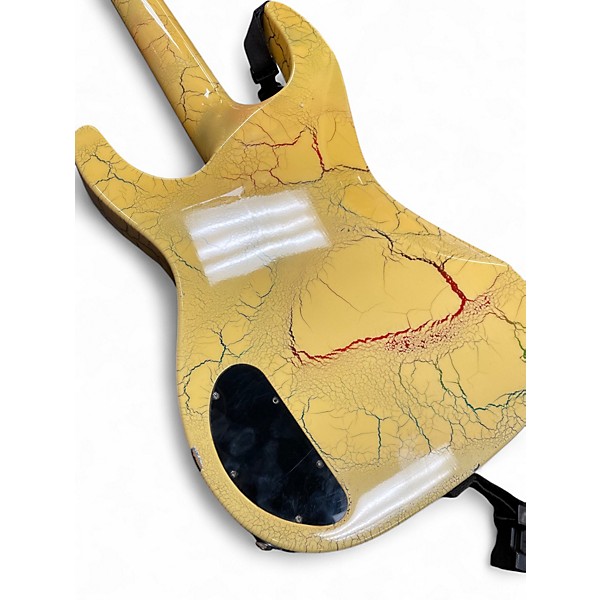 Vintage 1980s ESP M SERIES WHITE CRACKLE Electric Bass Guitar