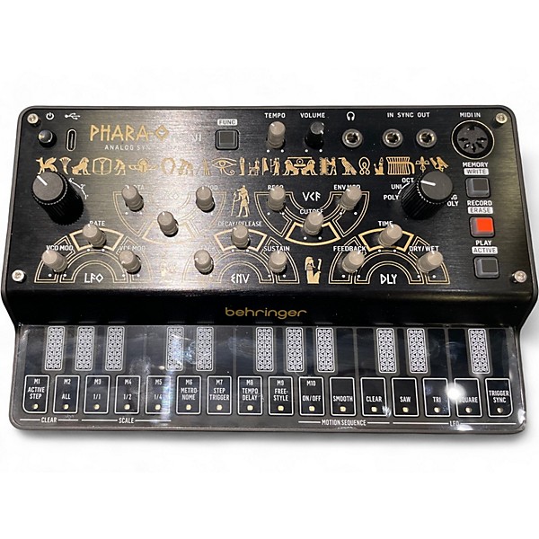 Used Behringer Phara-O Mini analog polyphonic synthesizer  Portable Keyboard