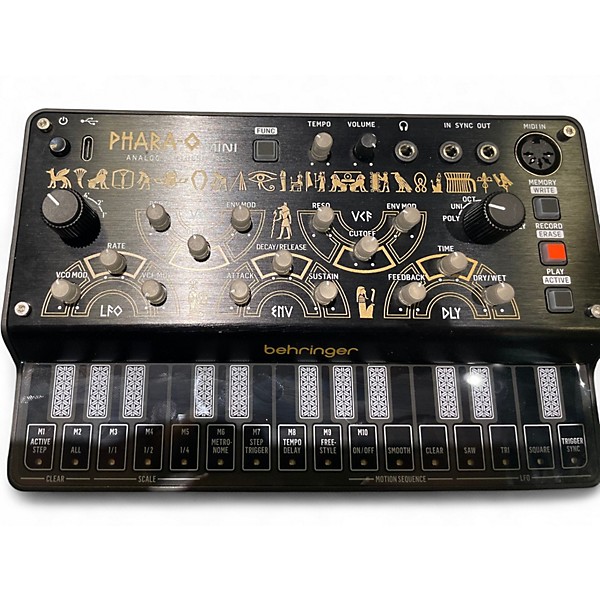 Used Behringer Phara-O Mini analog polyphonic synthesizer  Portable Keyboard
