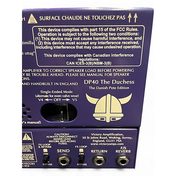 Used Victory DP40 Tube Guitar Amp Head