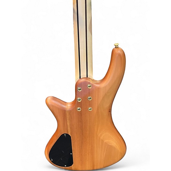 Used Schecter Guitar Research Stiletto Custom 4 String Natural Electric Bass Guitar