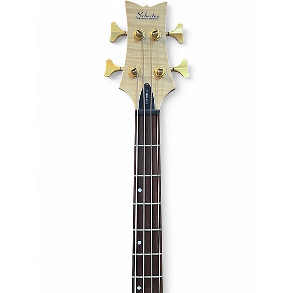 Used Schecter Guitar Research Stiletto Custom 4 String Natural Electric Bass Guitar