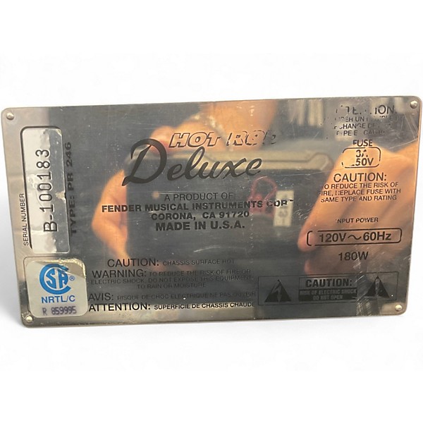 Used Fender Hot Rod Deluxe 40W 1x12 Tube Guitar Combo Amp