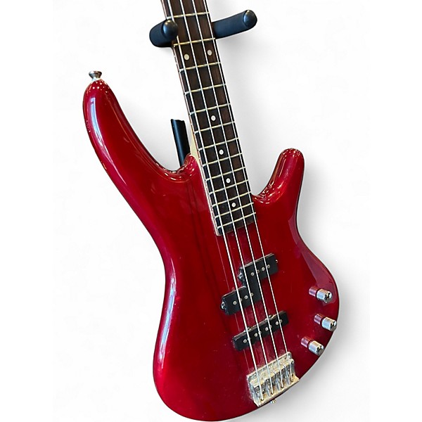 Used Ibanez GSR190 Trans Red Electric Bass Guitar