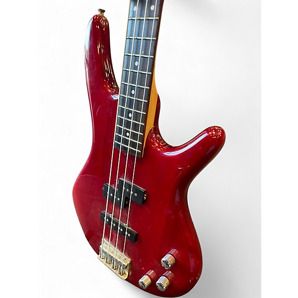 Used Ibanez GSR190 Trans Red Electric Bass Guitar