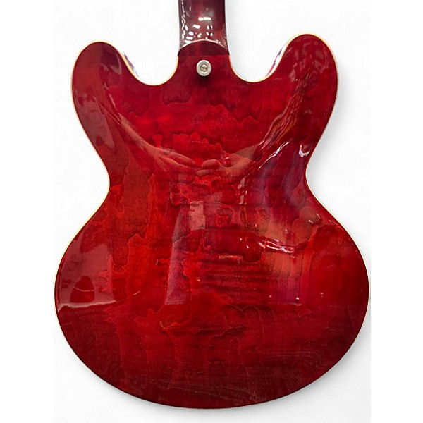 Used Gibson ES335 Figured left handed Cherry Hollow Body Electric Guitar
