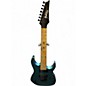 Used Ibanez GRG7221M Metallic Light Blue Solid Body Electric Guitar thumbnail