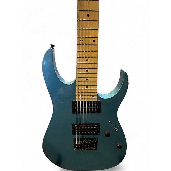 Used Ibanez GRG7221M Metallic Light Blue Solid Body Electric Guitar