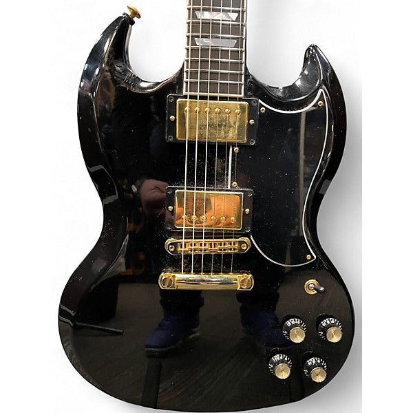 Used Gibson SG Modern Black and Gold Solid Body Electric Guitar