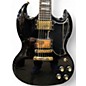 Used Gibson SG Modern Black and Gold Solid Body Electric Guitar