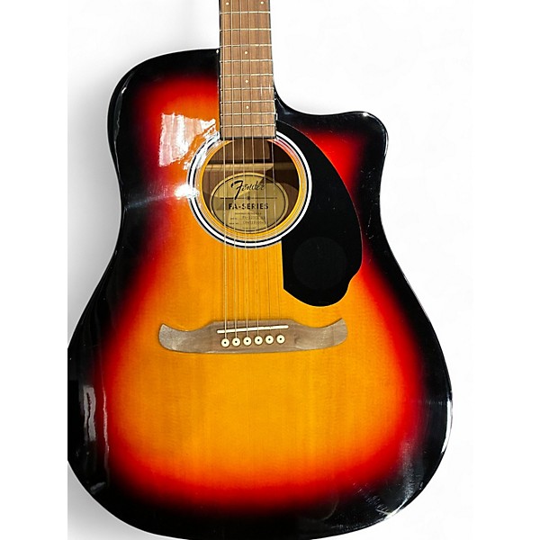 Used Fender FA SERIES 3 Tone Sunburst Acoustic Electric Guitar