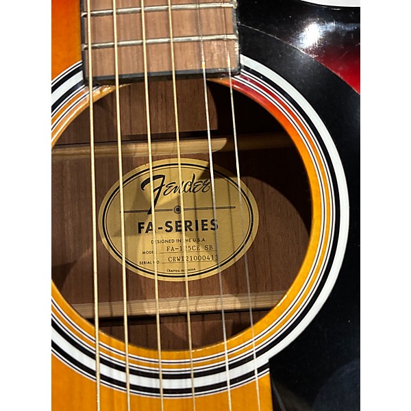 Used Fender FA SERIES 3 Tone Sunburst Acoustic Electric Guitar