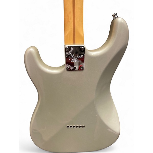 Used 2000s Fender American Standard Stratocaster Inca Silver Solid Body Electric Guitar