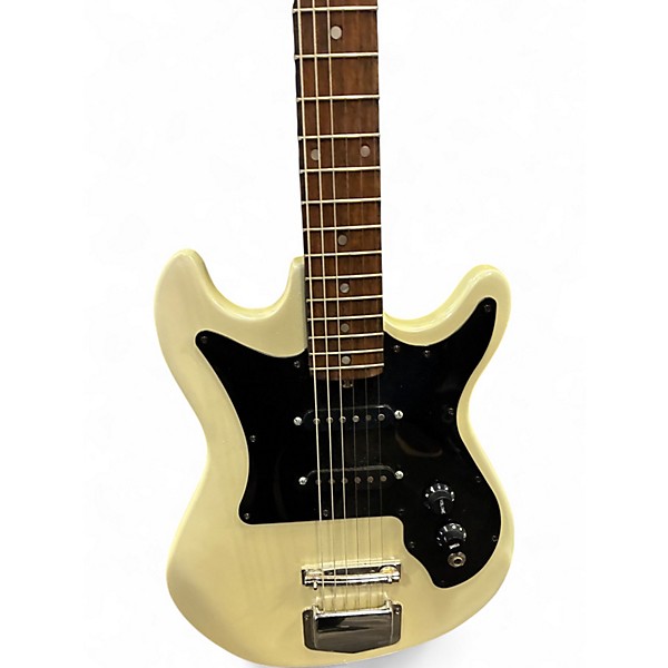 Used Harmony 02815 DOUBLE SINGLE COIL Pearl White Solid Body Electric Guitar