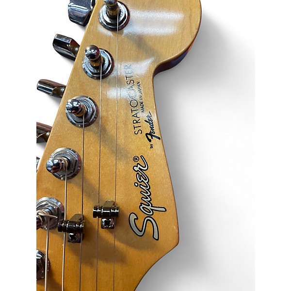 Used Squier stratocaster Black Solid Body Electric Guitar