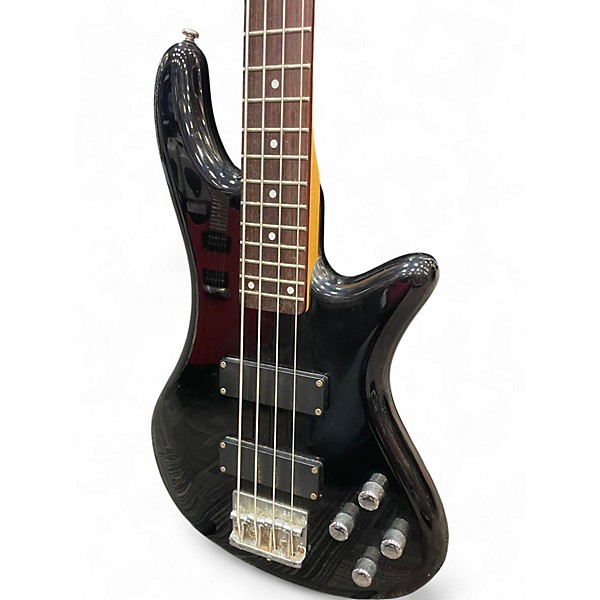 Used Schecter Guitar Research DELUXE 4 STRING Black Electric Bass Guitar