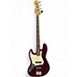 Used Fender Standard Jazz Bass Left Handed Wine Red Electric Bass Guitar thumbnail