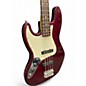 Used Fender Standard Jazz Bass Left Handed Wine Red Electric Bass Guitar
