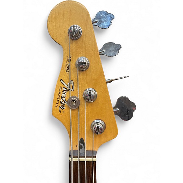 Used Fender Standard Jazz Bass Left Handed Wine Red Electric Bass Guitar