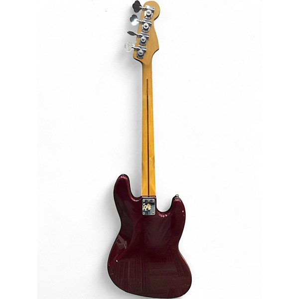 Used Fender Standard Jazz Bass Left Handed Wine Red Electric Bass Guitar