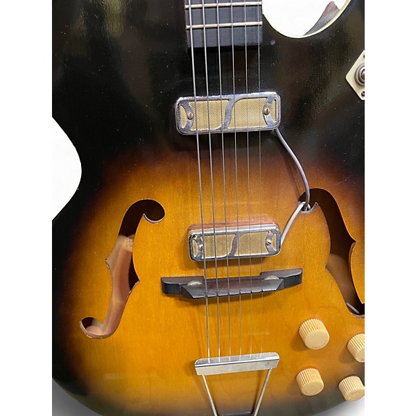 Vintage 1960s Harmony Rocket  2 Tone Sunburst Hollow Body Electric Guitar