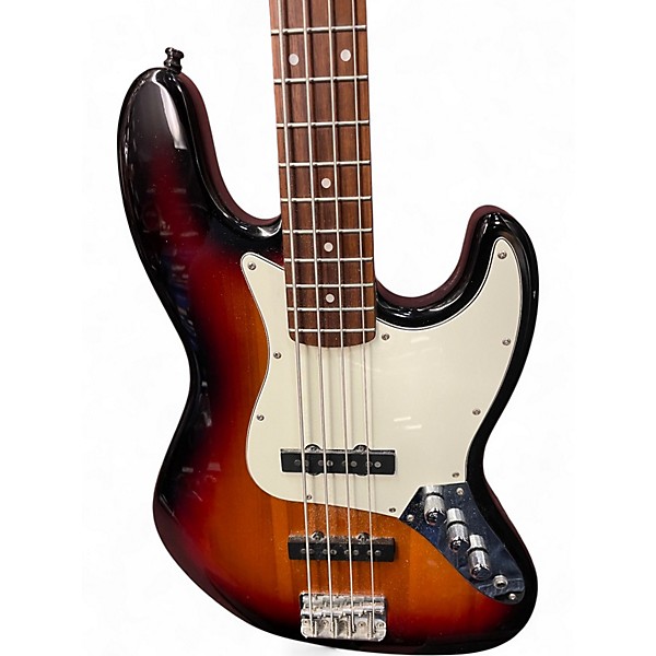 Used Squier Jazz Bass Standard Sunburst Electric Bass Guitar