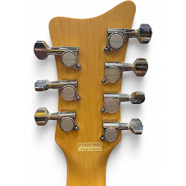 Used Danelectro Mod 7 string Gold Pearl Solid Body Electric Guitar