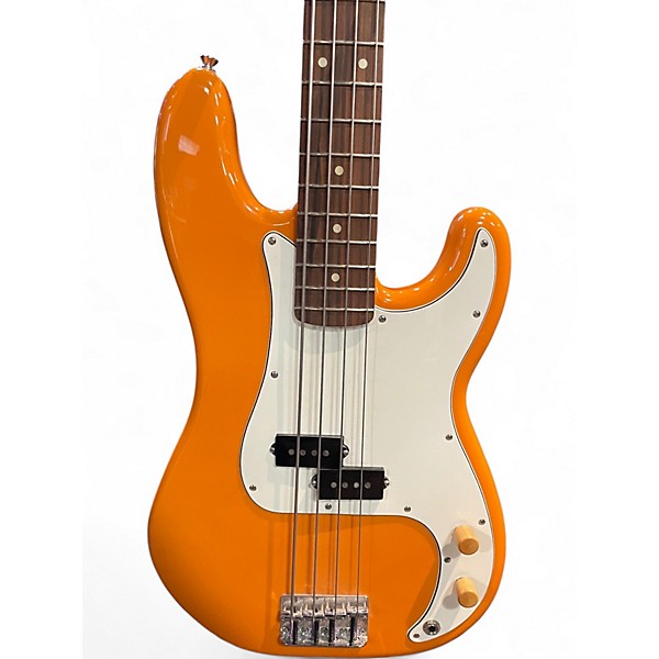 Used Fender Player Precision Bass Orange Electric Bass Guitar