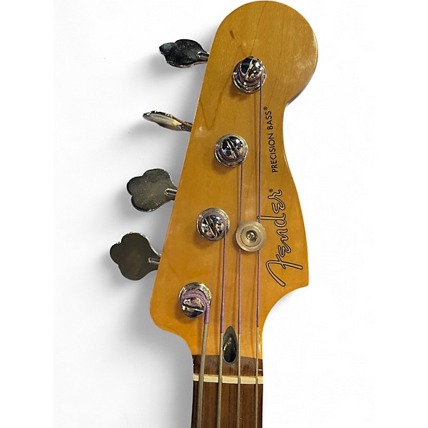 Used Fender Player Precision Bass Orange Electric Bass Guitar