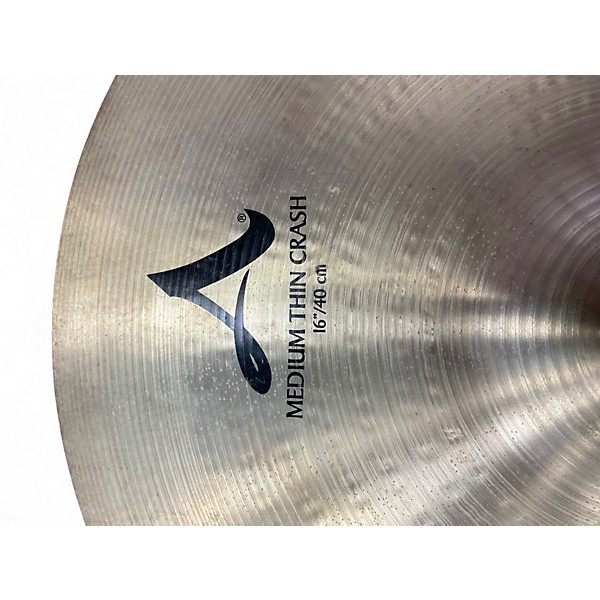Used Zildjian 16in A Series Medium Thin Crash Cymbal