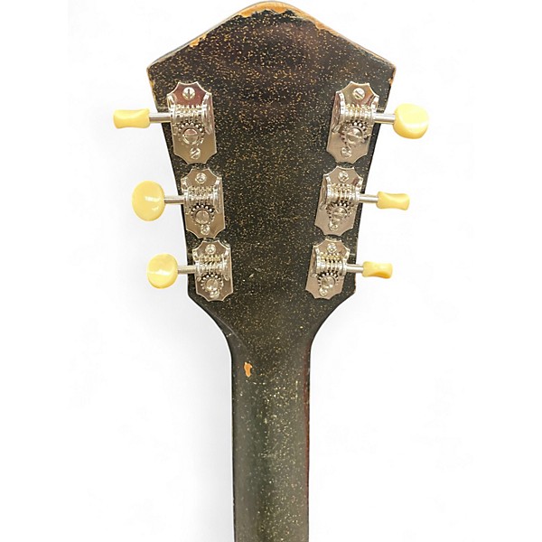 Vintage 1960s Silvertone Jupiter 1483 Black Sparkle Solid Body Electric Guitar