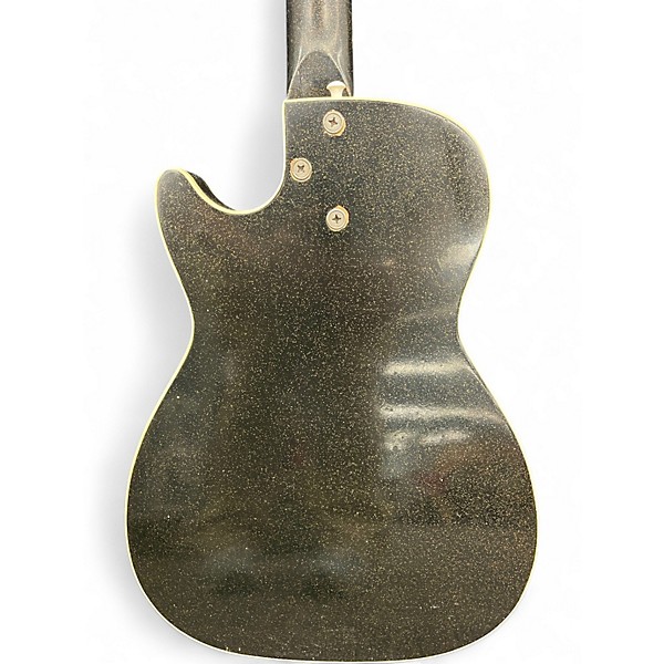 Vintage 1960s Silvertone Jupiter 1483 Black Sparkle Solid Body Electric Guitar