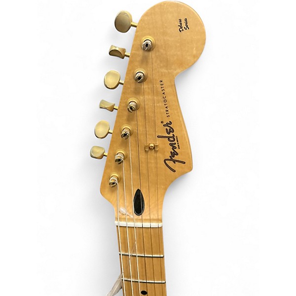Used Fender Deluxe Players Stratocaster Honey Blonde Solid Body Electric Guitar