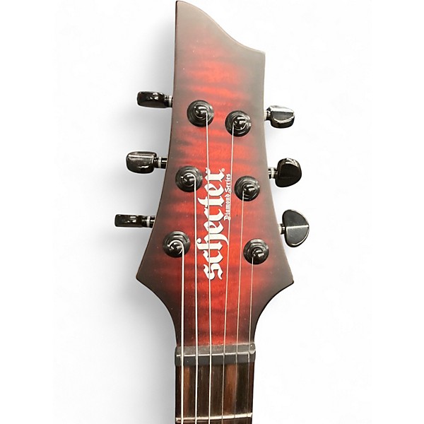 Used Schecter Guitar Research SUNSET EXTREME 6 Satin Red Solid Body Electric Guitar