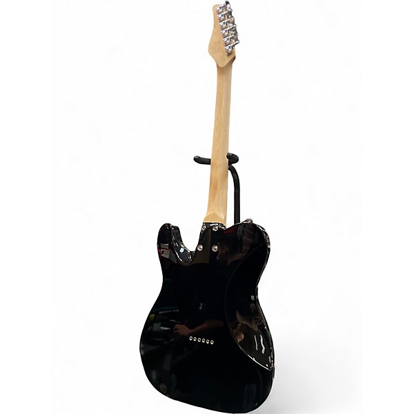 Used Schecter Guitar Research Diamond Series PT Black Solid Body Electric Guitar