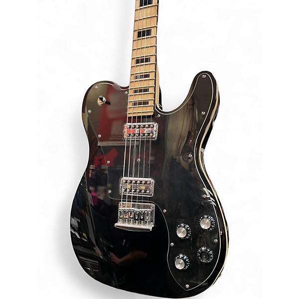 Used Schecter Guitar Research Diamond Series PT Black Solid Body Electric Guitar