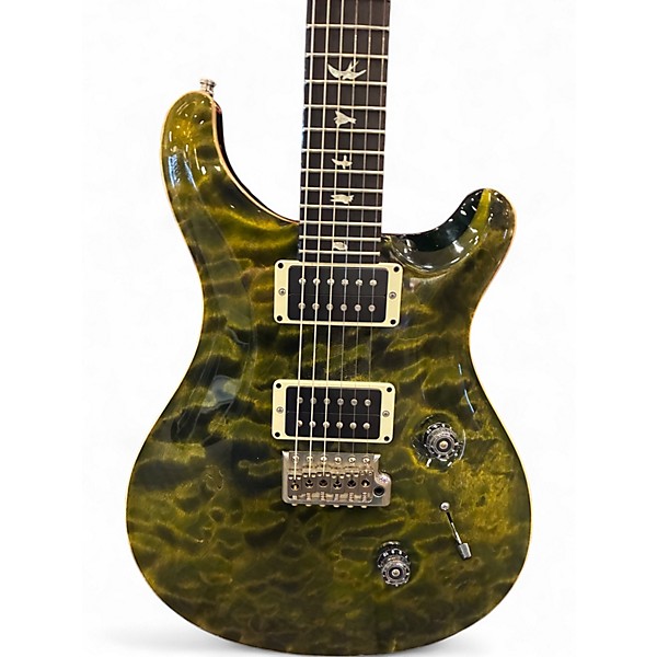 Used PRS Custom 24 Quilted 10 Top Trans Green Solid Body Electric Guitar