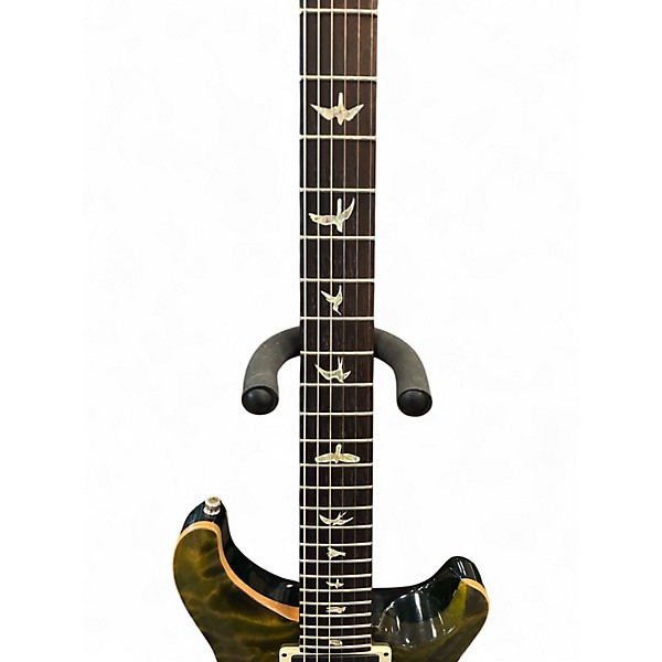 Used PRS Custom 24 Quilted 10 Top Trans Green Solid Body Electric Guitar