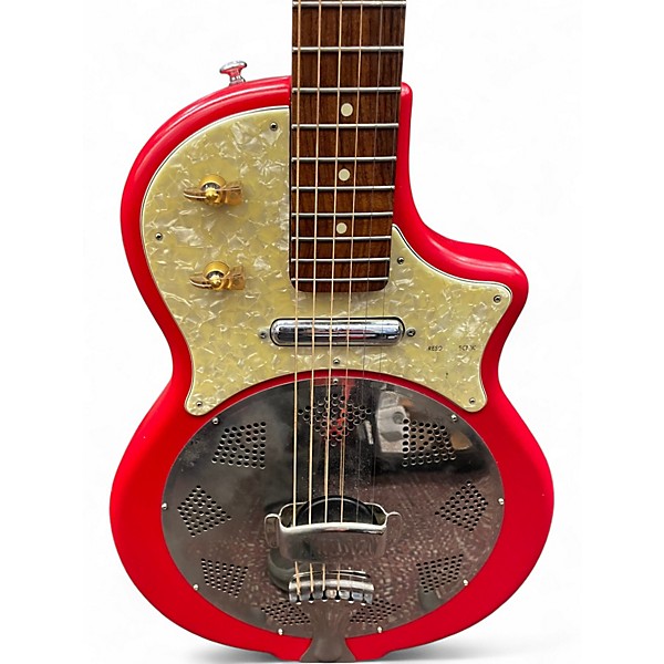 Vintage 1992 National Resophonic Candy Apple Red Resonator Guitar