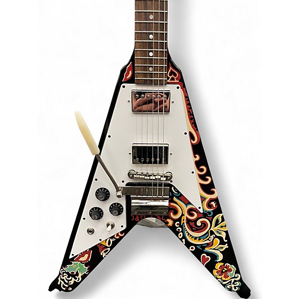 Used Epiphone Jimi Hendrix "Love Drops" Flying V Left-Handed LOVE Solid Body Electric Guitar
