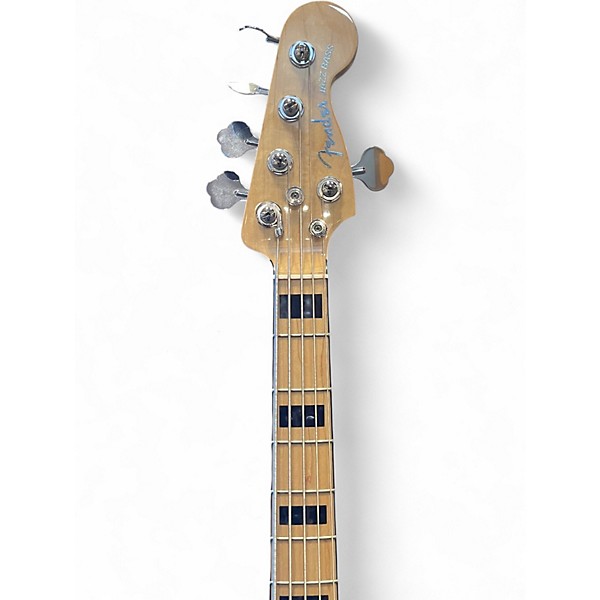 Used 2016 Fender American Elite Jazz Bass 5 String Natural Electric Bass Guitar
