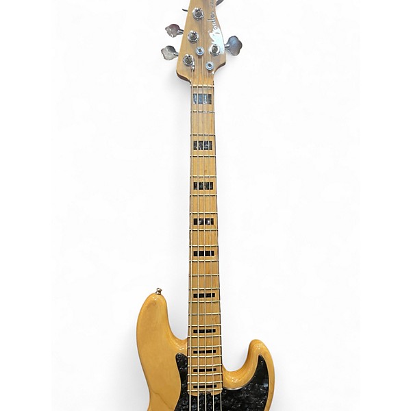 Used 2016 Fender American Elite Jazz Bass 5 String Natural Electric Bass Guitar