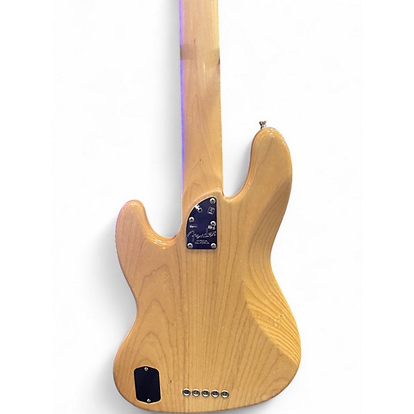 Used 2016 Fender American Elite Jazz Bass 5 String Natural Electric Bass Guitar