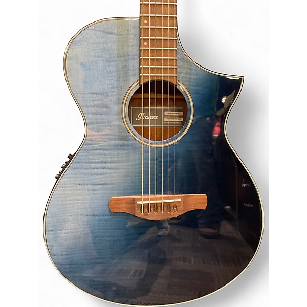 Used Ibanez AEWC32FM BLUE FADE Acoustic Electric Guitar