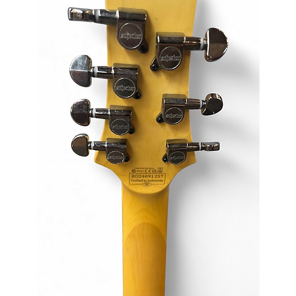 Used Schecter Guitar Research Demon 7 String Alpine White Solid Body Electric Guitar