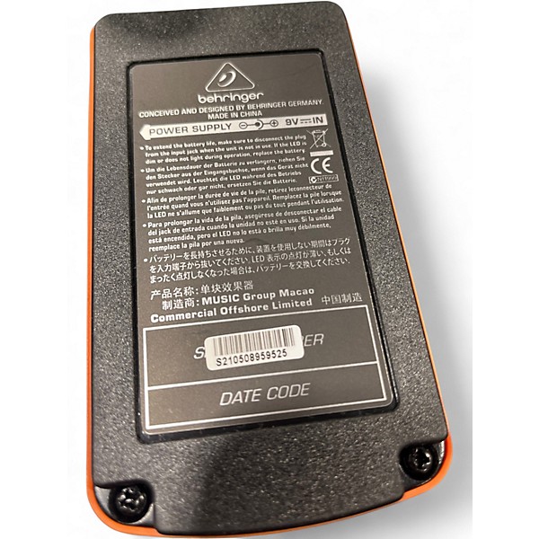 Used Behringer SF300 Super Fuzz Effect Pedal