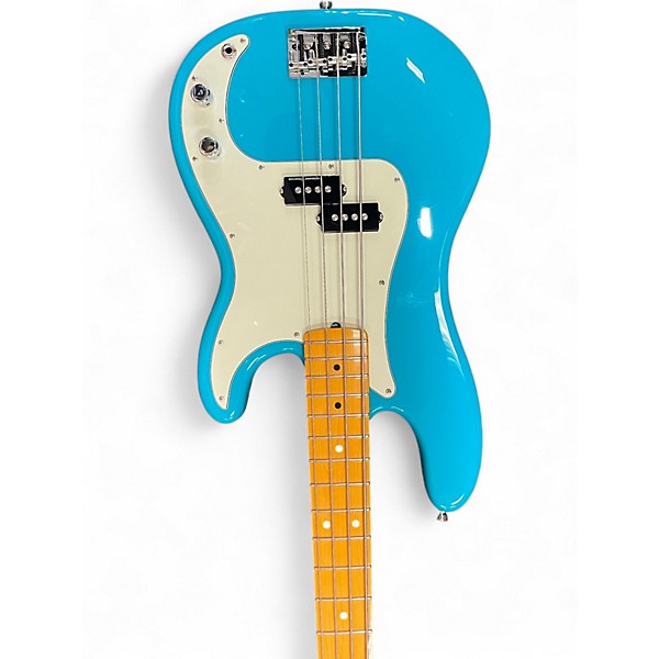 Used 2023 Fender American Professional II Precision Bass Miami Blue Electric Bass Guitar