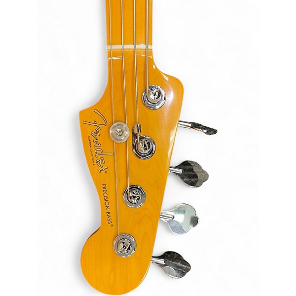 Used 2023 Fender American Professional II Precision Bass Miami Blue Electric Bass Guitar