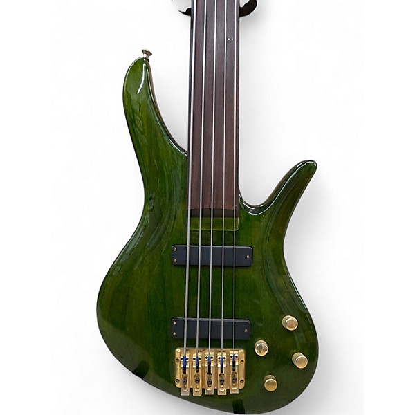 Used Samick SAKB56690 Trans Green Electric Bass Guitar