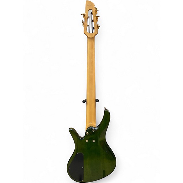 Used Samick SAKB56690 Trans Green Electric Bass Guitar